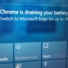 Windows 10'dan Chrome İçin Pil Ömrü Uyarısı