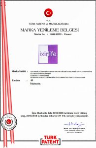 Atılım Yazılım ixirlife Marka Tescil Belgesi